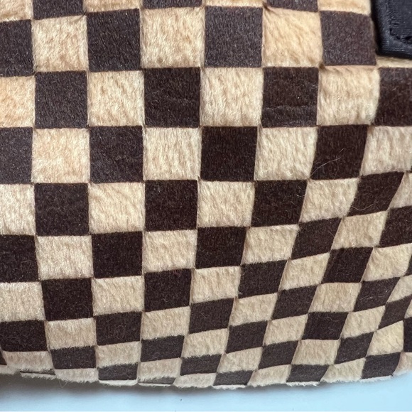 Lancôme fuzzy checkered mini bag purse - Picture 5 of 7